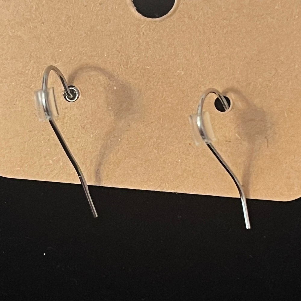 Hand Crafted Silver Snowflake Earrings - Picture 3 of 3